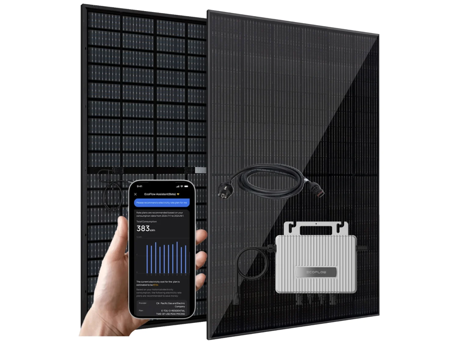 VALE Solární balkonová elektrárna ECOFLOW 860 W – balkonová fotovoltaika